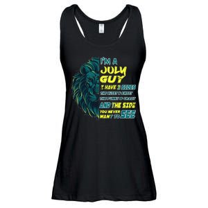 July Birthday Guy Has 3 Sides Sweet Funny Crazy  Ladies Essential Flowy Tank