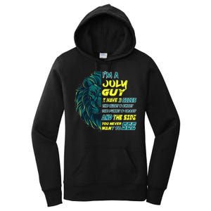 July Birthday Guy Has 3 Sides Sweet Funny Crazy  Women's Pullover Hoodie