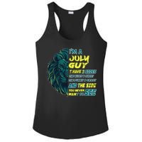 July Birthday Guy Has 3 Sides Sweet Funny Crazy  Ladies PosiCharge Competitor Racerback Tank