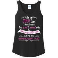 July Girl Sweet But Crazy Funny Birthday Ladies Essential Tank