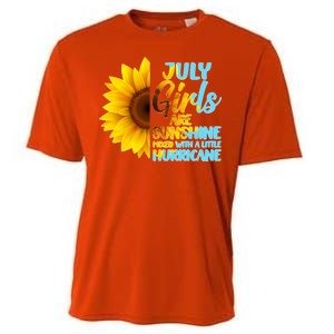 July Girls Are Sunshine Mixed With A Little Hurricane Cooling Performance Crew T-Shirt