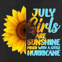 July Girls Are Sunshine Mixed With A Little Hurricane 7 Panel Mesh Trucker Snapback Hat