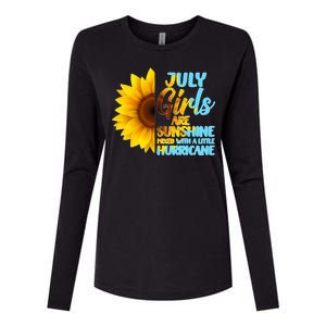 July Girls Are Sunshine Mixed With A Little Hurricane Womens Cotton Relaxed Long Sleeve T-Shirt