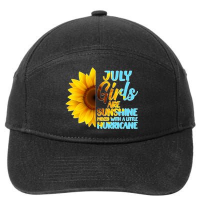 July Girls Are Sunshine Mixed With A Little Hurricane 7-Panel Snapback Hat
