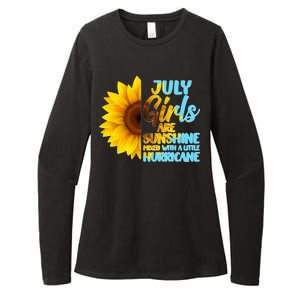 July Girls Are Sunshine Mixed With A Little Hurricane Womens CVC Long Sleeve Shirt