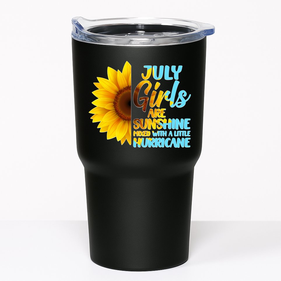 July Girls Are Sunshine Mixed With A Little Hurricane Tumbler
