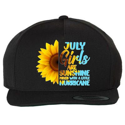 July Girls Are Sunshine Mixed With A Little Hurricane Wool Snapback Cap
