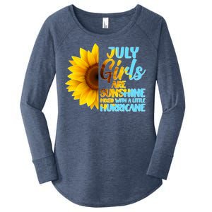 July Girls Are Sunshine Mixed With A Little Hurricane Women's Perfect Tri Tunic Long Sleeve Shirt