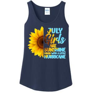 July Girls Are Sunshine Mixed With A Little Hurricane Ladies Essential Tank