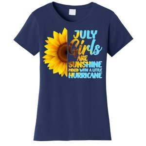 July Girls Are Sunshine Mixed With A Little Hurricane Women's T-Shirt