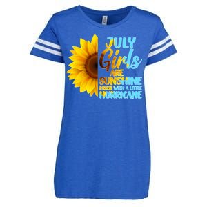 July Girls Are Sunshine Mixed With A Little Hurricane Enza Ladies Jersey Football T-Shirt