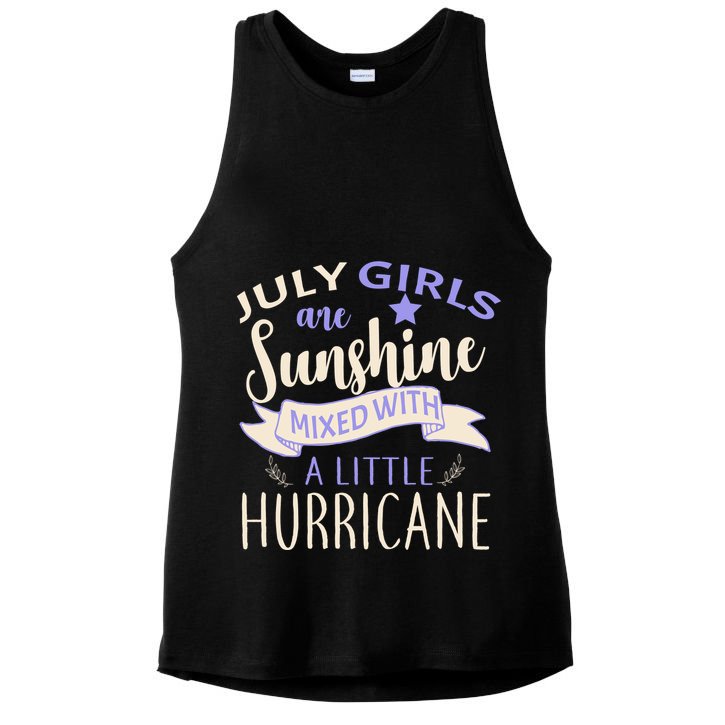 July Girls Are Sunshine Mixed With Hurricane Ladies PosiCharge Tri-Blend Wicking Tank