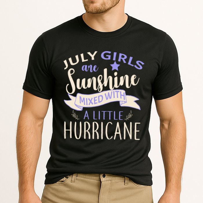 July Girls Are Sunshine Mixed With Hurricane Cooling Performance Crew T-Shirt