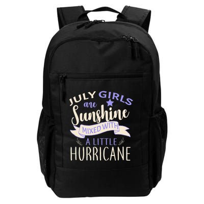 July Girls Are Sunshine Mixed With Hurricane Backpack