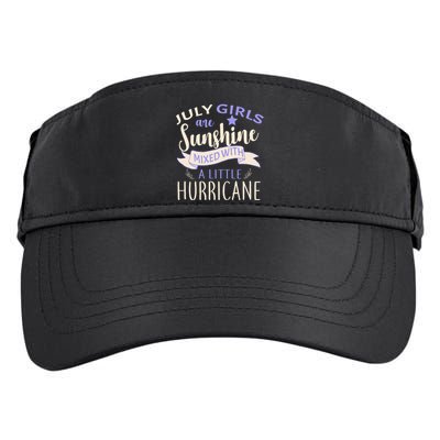 July Girls Are Sunshine Mixed With Hurricane Adult Drive Performance Visor