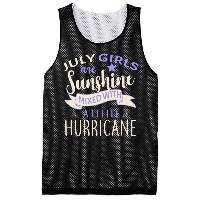 July Girls Are Sunshine Mixed With Hurricane Mesh Reversible Basketball Jersey Tank