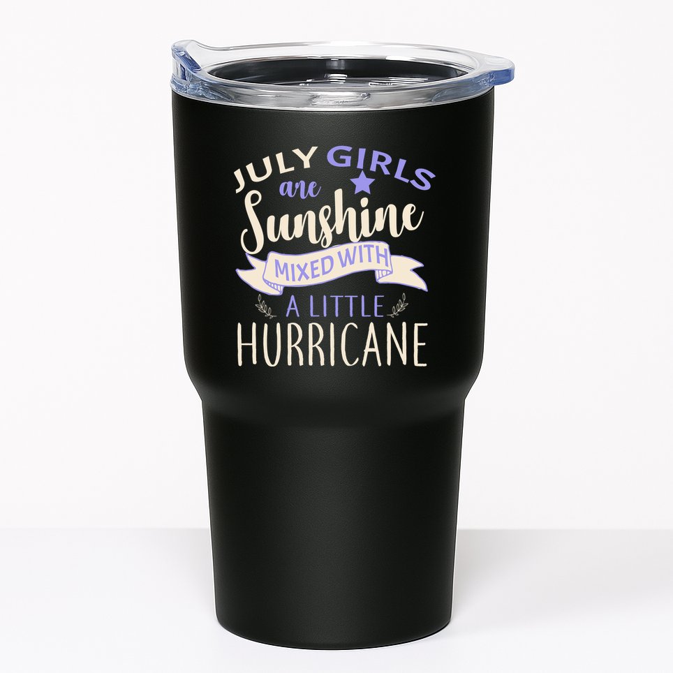 July Girls Are Sunshine Mixed With Hurricane Tumbler