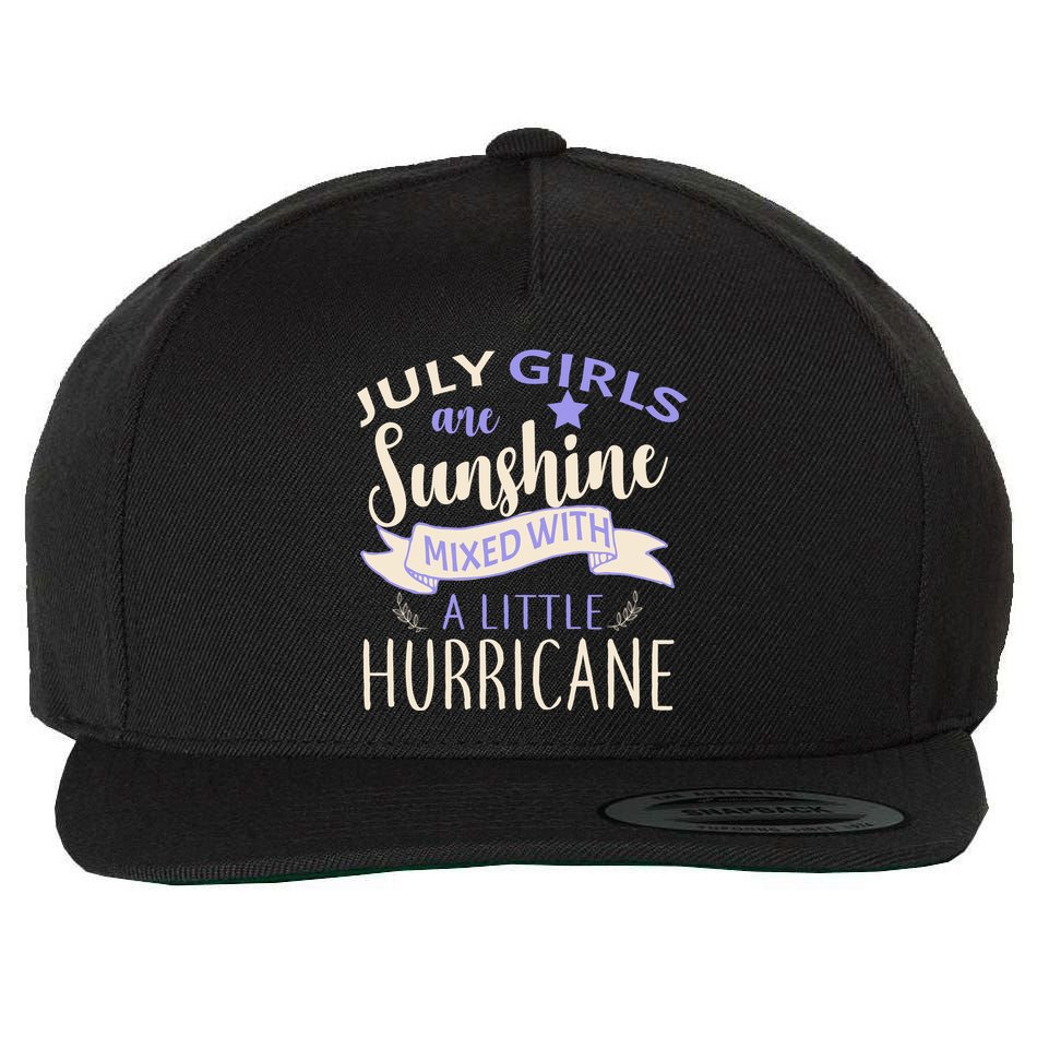 July Girls Are Sunshine Mixed With Hurricane Wool Snapback Cap