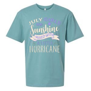 July Girls Are Sunshine Mixed With Hurricane Sueded Cloud Jersey T-Shirt