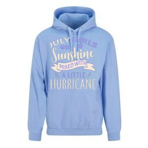 July Girls Are Sunshine Mixed With Hurricane Unisex Surf Hoodie