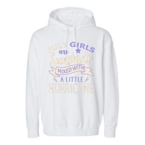 July Girls Are Sunshine Mixed With Hurricane Garment-Dyed Fleece Hoodie