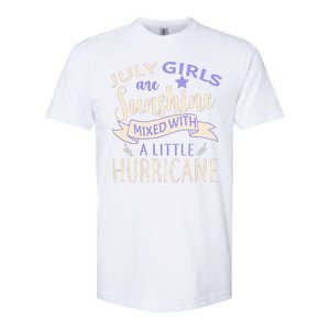 July Girls Are Sunshine Mixed With Hurricane Softstyle CVC T-Shirt