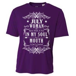 July Woman Funny Birthday Cooling Performance Crew T-Shirt