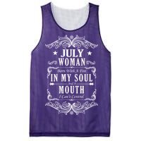 July Woman Funny Birthday Mesh Reversible Basketball Jersey Tank