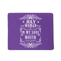 July Woman Funny Birthday Mousepad