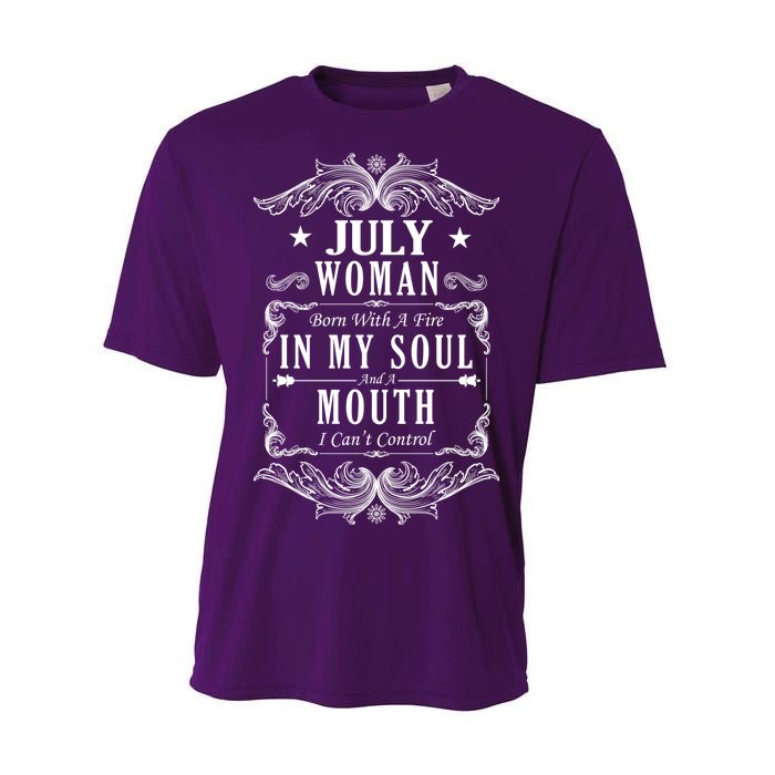 July Woman Funny Birthday Performance Sprint T-Shirt