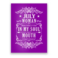 July Woman Funny Birthday Poster