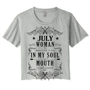 July Woman Funny Birthday Women's Crop Top Tee