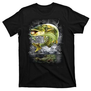 Jumping Muskie - Fishing T-Shirt