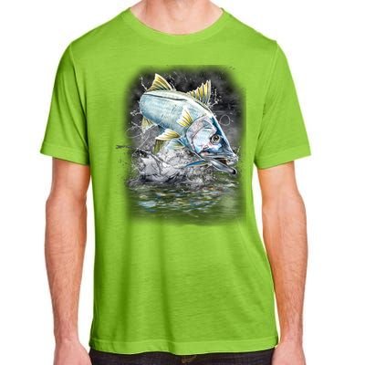 Jumping Snook - Fishing Adult ChromaSoft Performance T-Shirt