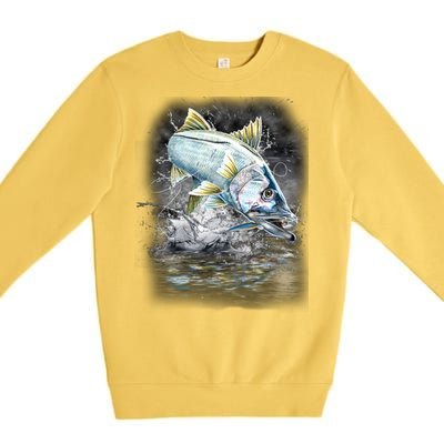 Jumping Snook - Fishing Premium Crewneck Sweatshirt