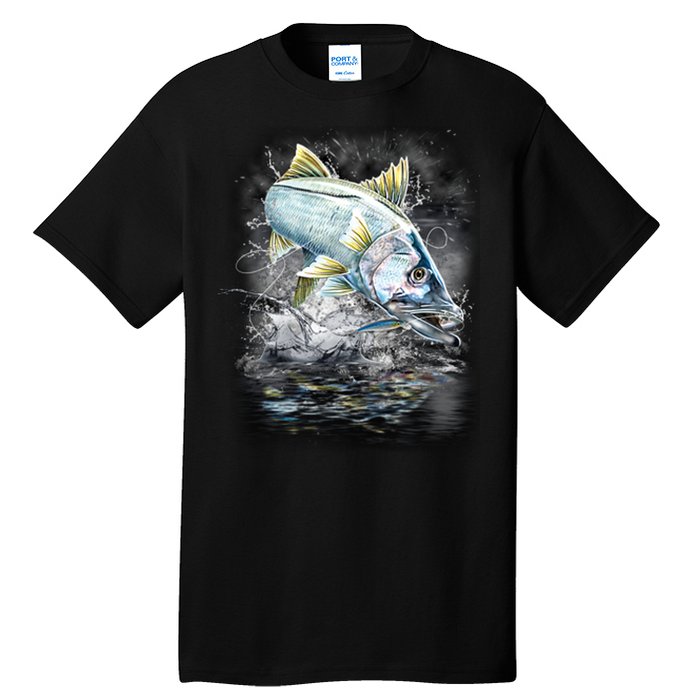 Jumping Snook - Fishing Tall T-Shirt