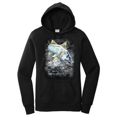 Jumping Snook - Fishing Women's Pullover Hoodie