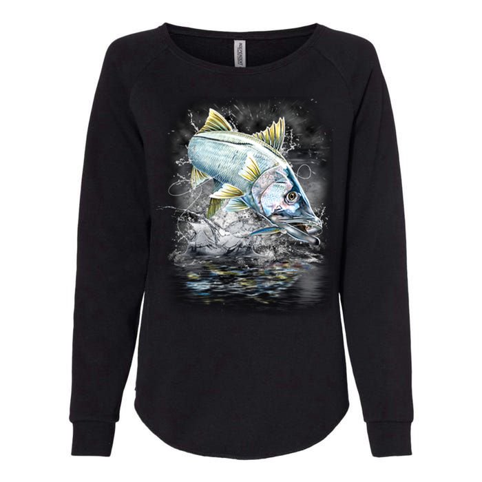 Jumping Snook - Fishing Womens California Wash Sweatshirt