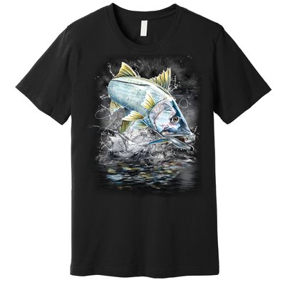 Jumping Snook - Fishing Premium T-Shirt