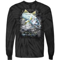 Jumping Snook - Fishing Tie-Dye Long Sleeve Shirt