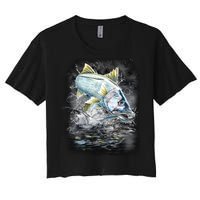 Jumping Snook - Fishing Women's Crop Top Tee