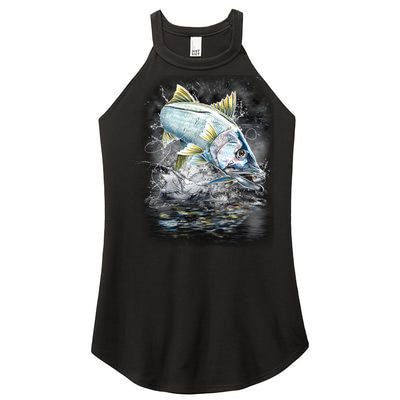 Jumping Snook - Fishing Women's Perfect Tri Rocker Tank