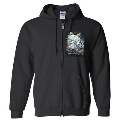 Jumping Snook - Fishing Full Zip Hoodie