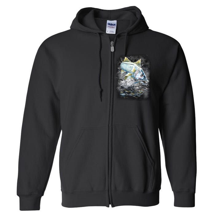 Jumping Snook - Fishing Full Zip Hoodie