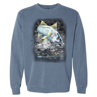 Jumping Snook - Fishing Garment-Dyed Sweatshirt