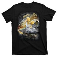 Jumping Walleye - Fishing T-Shirt