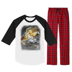 Jumping Walleye - Fishing Raglan Sleeve Pajama Set