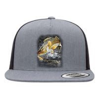 Jumping Walleye - Fishing Flat Bill Trucker Hat