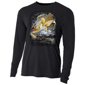 Jumping Walleye - Fishing Cooling Performance Long Sleeve Crew