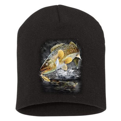 Jumping Walleye - Fishing Short Acrylic Beanie